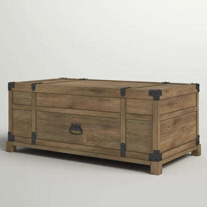 Wooden Box : Modern Lift Top 4 Legs Wooden Box With Storage