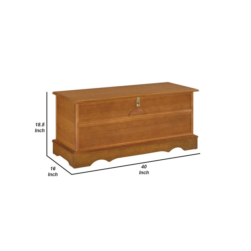 Wooden Box : Rectangular Sturdy Top Brown Storage Box