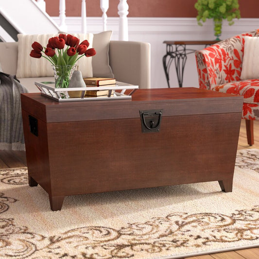 Wooden Box :  Top Coffee Table with Storage Wooden Box