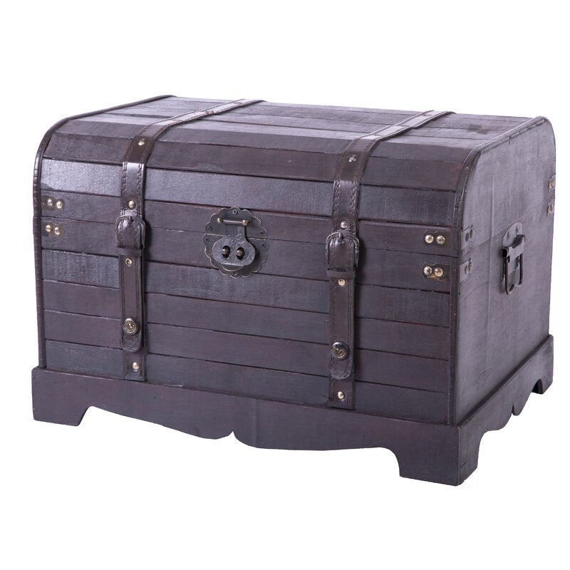 Wooden Box : Traditional Style Brown Storage Box