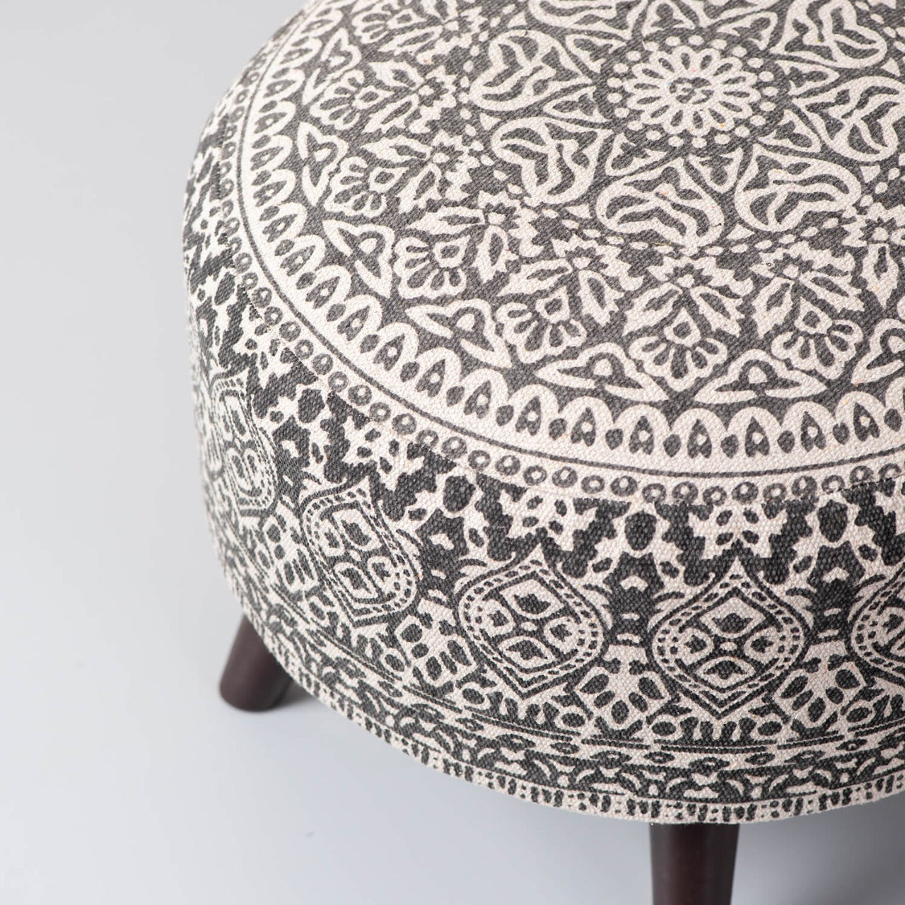 Wooden Ottomans: Classic Imprinted Ottoman