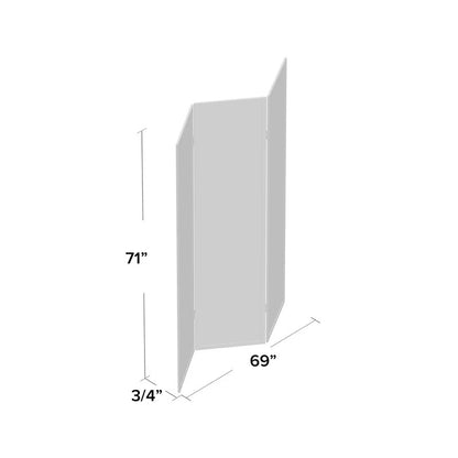 Wooden Partition 71'' H Solid Wood Folding Wooden Partition