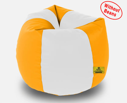 Bean Bag: 3XL WHITE&YELLOW BEAN BAG-COVERS(Without Beans)