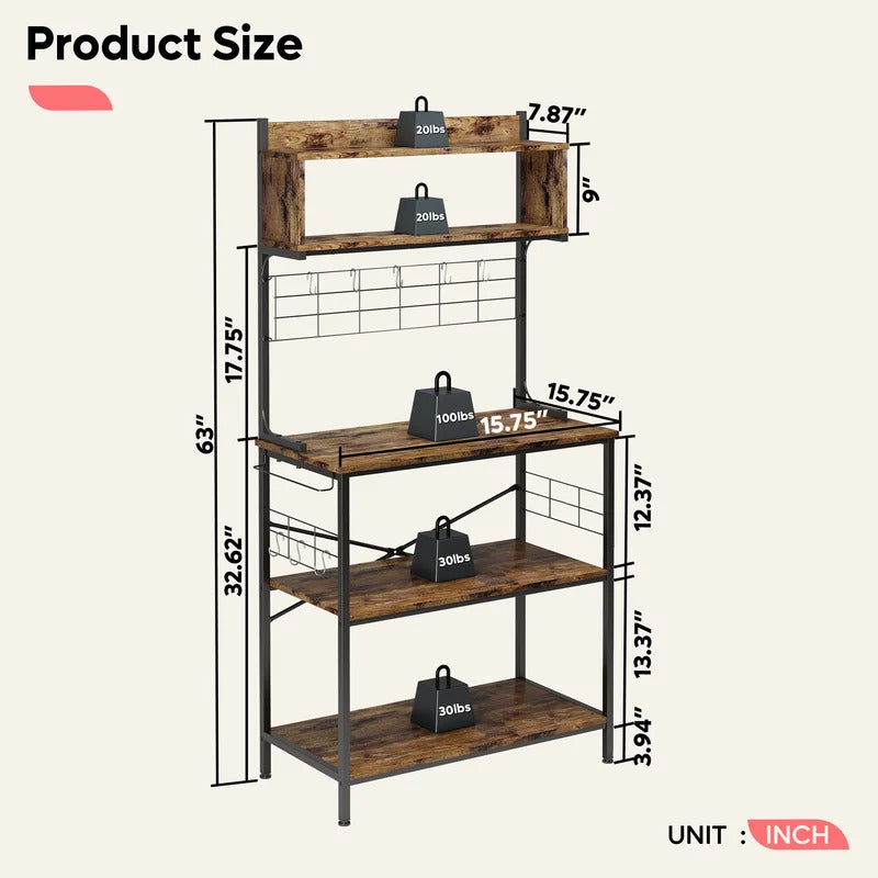 Kitchen Racks: 39.4'' Wood Standard Kitchen Rack – GKW Retail