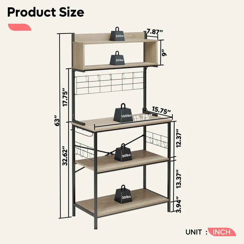 Kitchen Racks: 31.5'' Steel Standard Rack with Microwave compatibility ...