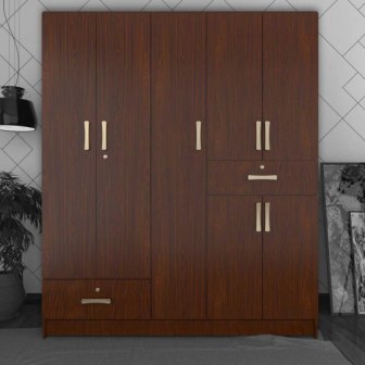 wardrobe 5 Door wardrobe (In Classic Walnut Finish)